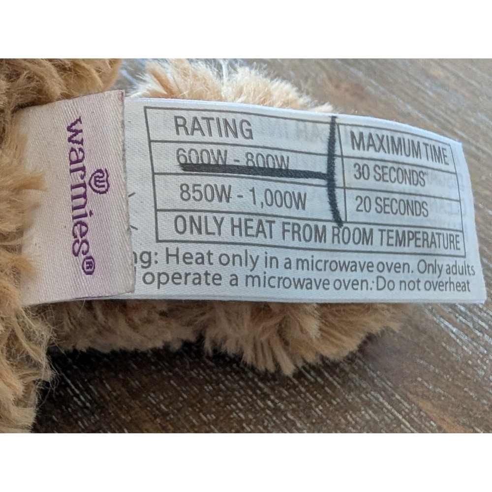 Warmies Junior Brown Curly Bear Microwavable Lavender Scented Weighted Stuff Toy - Picture 5 of 7
